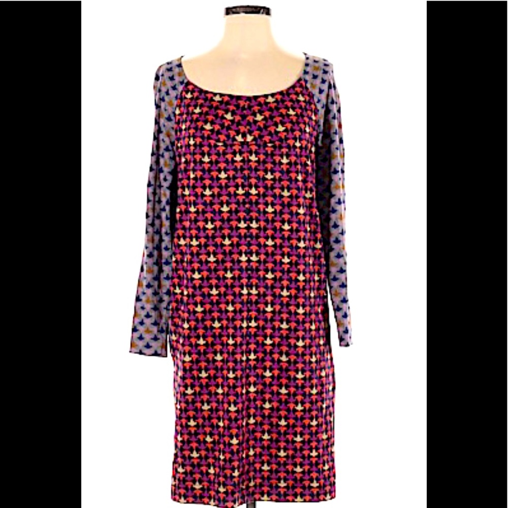 Marc Jacobs Long Sleeve Geo Print Dress